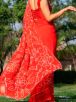 Charming Red Blended Pearl Work Saree with Dry Clean Only Manufacturers  in Delhi