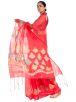 Classic Red Kora Cotton Saree with Intricate Resham Embroidery for Special Occasions Manufacturers  in Delhi