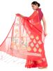 Classic Red Kora Cotton Saree with Intricate Resham Embroidery for Special Occasions Manufacturers  in Delhi