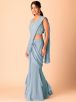 Elegant Blue Solid Polyester Saree – Perfect for Festive Celebrations Manufacturers  in Delhi