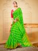 Elegant Green Lehariya Linen Saree with Striped Print Perfect for Festive Occasions Manufacturers  in Delhi