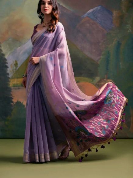 Elegant Multi Color Muga Silk Saree Party Saree Handwash Blouse Included Machine Made Manufacturers  in Delhi