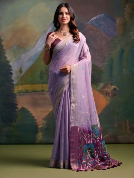 Elegant Multi Color Muga Silk Saree Party Saree Handwash Blouse Included Machine Made Manufacturers  in Delhi