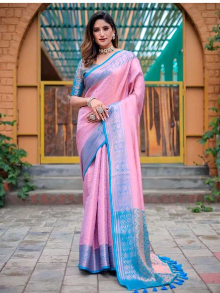 Elegant Patola Silk Saree in Multi Color with Silk Screen Printed Patterns Manufacturers  in Delhi