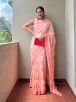 Elegant Peach Kasuti Blended Georgette Saree with Embroidered for Weddings Manufacturers  in Delhi