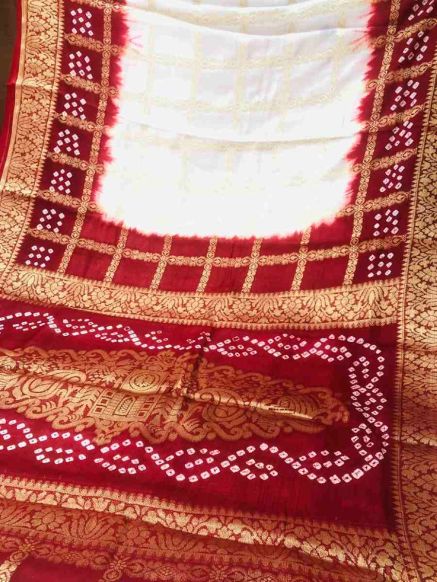 Elegant Printed Gharchola Cotton Saree for Festive Occasions with Blouse Indian Origin Manufacturers  in Delhi