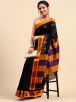 Exquisite Kasuti Black Soft Cotton Wedding Saree and Geometric Patterns Manufacturers  in Delhi