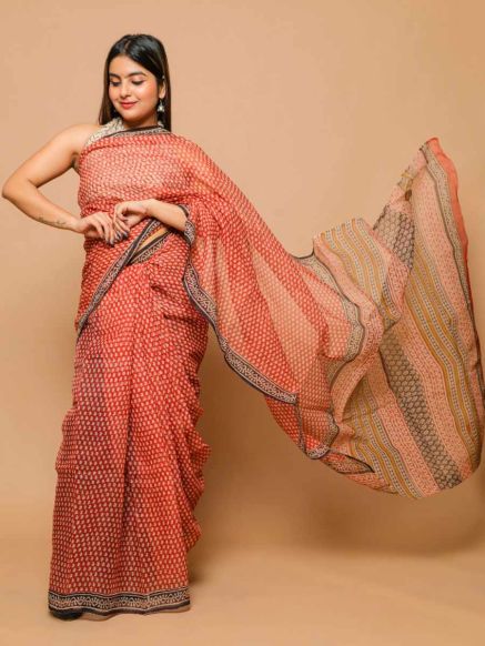Exquisite Multi color Kota Doria Plain Saree Perfect for Weddings Manufacturers  in Delhi