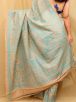 Hand Embroidered Tussar Silk Kantha Saree in Pastel Shades Manufacturers  in Delhi