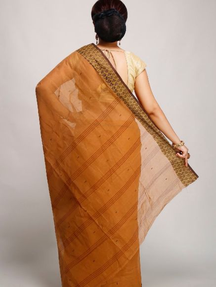Handcrafted Multi Color Pure Cotton Tant Saree with Woven Border - Casual Wear Manufacturers  in Delhi