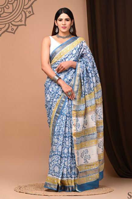 Indian Traditional Maheshwari Silk Saree with Digital Print for Special Occasions Manufacturers  in Delhi