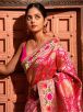 Luxurious Handwoven Pink Pure Katan Silk Banarasi Brocade Saree Dry Clean Only Manufacturers  in Delhi