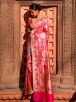 Luxurious Handwoven Pink Pure Katan Silk Banarasi Brocade Saree Dry Clean Only Manufacturers  in Delhi