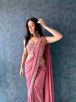 Party and Festival Pink Georgette Saree – Traditional Indian Style Manufacturers  in Delhi