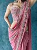Party and Festival Pink Georgette Saree – Traditional Indian Style Manufacturers  in Delhi