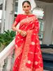 Party Wear Latest Soft Banarasi Katan Silk Lace Latkan Work Saree With Matching Embroidery Work Blouse Manufacturers  in Delhi