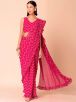 Pink Bandhani Polyester Saree for Festive Occasions – Traditional Indian Design Manufacturers  in Delhi