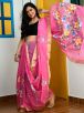 Premium Pure Silk Chanderi Zari Border Saree with Hand Painted Design Manufacturers  in Delhi