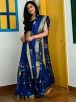Premium Pure Silk Chanderi Zari Border Saree with Hand Painted Design Manufacturers  in Delhi