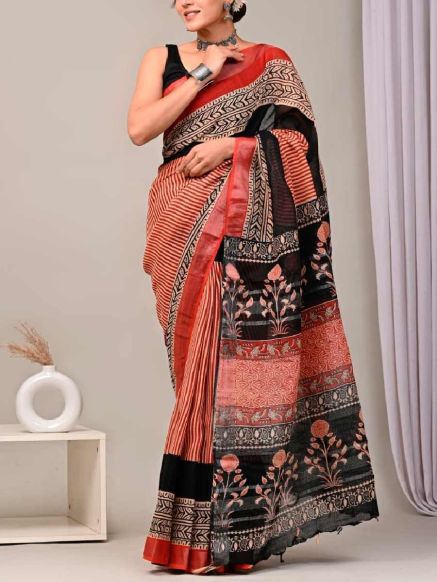 Printed Traditional Saree for Casual Wear - Georgette Blouse Piece Manufacturers  in Delhi