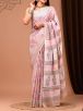 Pure Cotton Printed Saree with Block Prints and Hand Work Manufacturers  in Delhi