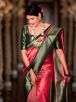Pure Kanchipuram Dupion Silk Saree in Pink Unstitched with Steam Iron Crafted in India Manufacturers  in Delhi