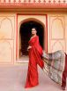 Red Gajji Turkey Silk Saree with Handblock Ajrakh and Bandhani Print Perfect for Weddings Manufacturers  in Delhi