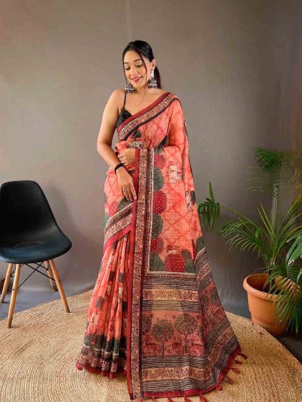 Soft Tussar Silk Wedding Saree With Multicolor Ethnic Wear for Parties and Weddings Manufacturers  in Delhi