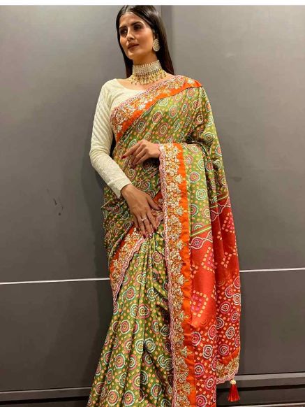 Stylish Multi Color Patola Silk Saree Featuring Printed Design for Festive Wear Manufacturers  in Delhi