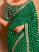 Stylish Women Bandhani Georgette Saree with Digital Print - Unstitched Blouse for Custom Fit Manufacturers  in Delhi
