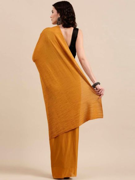 Traditional Golden Bollywood Knitted Saree with Woven Work and Abstract Print Manufacturers  in Delhi