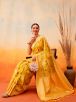 Yellow and Green Jamdani Saree in Pure Cotton – Floral Woven Design Traditional Indian Wear Manufacturers  in Delhi