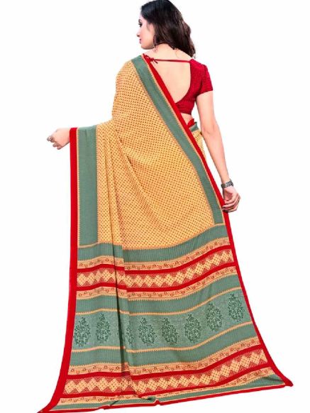 Yellow Angoori Crape Saree with Unstitched Blouse Silky and Butti Design for Wedding Wear Manufacturers  in Delhi